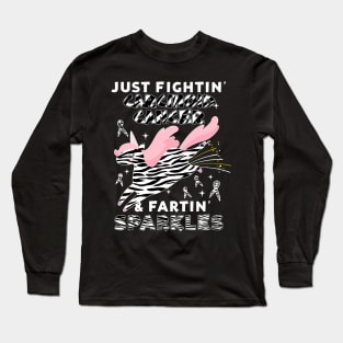 carcinoid cancer funny unicorn farting sparkles Long Sleeve T-Shirt